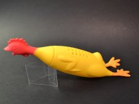 thee-ei Scream Chicken, geel met rood/oranje, silicone; 44/38/185mm