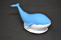 thee-ei Whale, silicone, lblauw+wit met lekschaaltje; 110/55/50mm